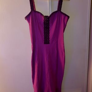 Purple and black switchblade stilleto dress size xl
